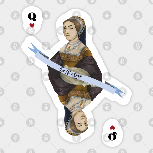 Catherine Howard card 02 Sticker by vixfx